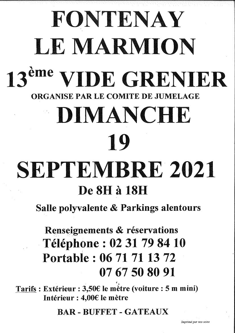vide greniers 2021